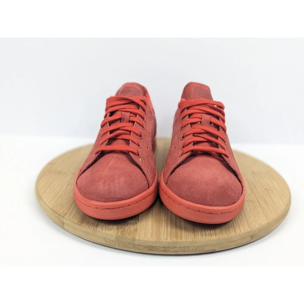Adidas Stan Smith Shoes Mens 10 Power Red Suede Low Top Sneakers S75109‎